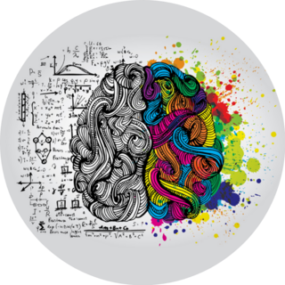 Creative Concept Of The Human Brain Illustration Sticker