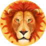 Creative Digital Illustration Leo Lion Sticker