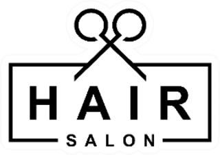 Creative Hair Salon Stylish Logo Sticker