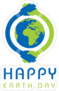 Creative Happy Earth Day Greeting Sticker