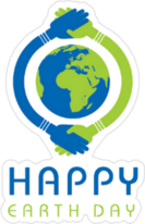 Creative Happy Earth Day Greeting Sticker