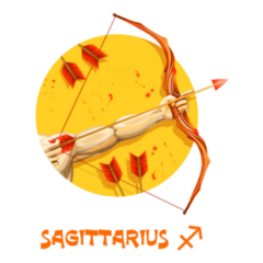 Creative Illustration Of Astrological Sagittarius Sticker