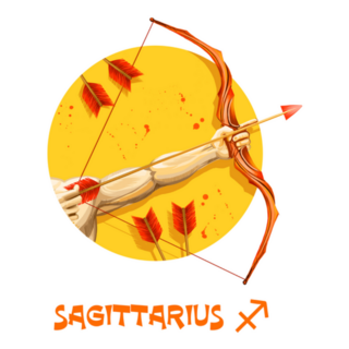 Creative Illustration Of Astrological Sagittarius Sticker