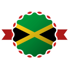 Creative Jamaica Flag Emblem Sticker