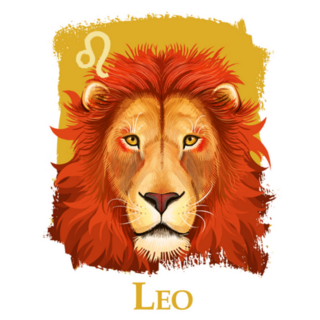Creative Leo Lion Illustration Sticker