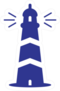 Creative Lighthouse In Blue Sticker