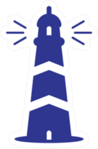 Creative Lighthouse In Blue Sticker
