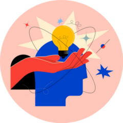 Creative Mind Or Brainstorm Abstract Sticker