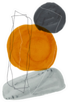 Creative Minimalist Hand Painted Illustration Sticker