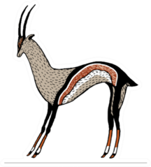 Creative Modern Animal Antelope Illustration Sticker