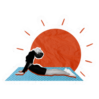 Creative Morning Yoga Sticker