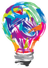 Creative Painting Colorful Lightbulb Sticker