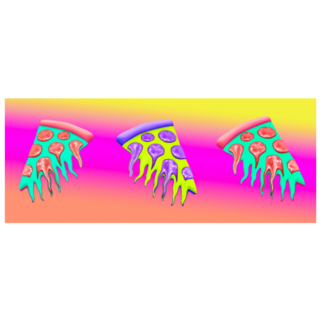 Creative Pizza Fast Food Lover Gradient Sticker