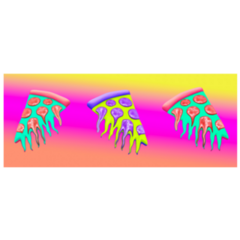 Creative Pizza Fast Food Lover Gradient Sticker