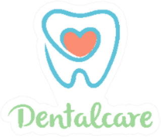 Creative Teeth Heart Logo Dental Care Sticker