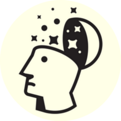 Creative Thinking Look Into His Head Brain Sticker
