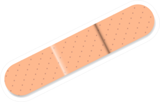 Creative Vector Illustration Of Adhesive Bandage Medical Sticker