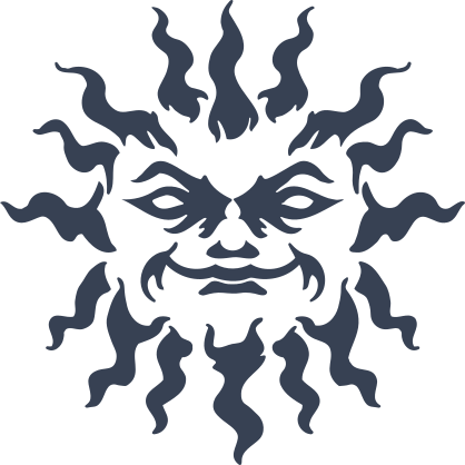 Creepy Sun Face Sticker