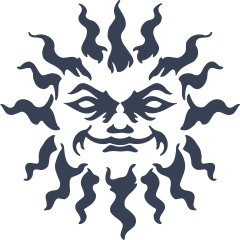 Creepy Sun Face Sticker