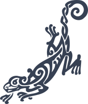 Creepy Tribal Lizard Gecko Sticker