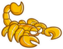 Creepy Yellow Scorpion Sticker