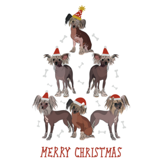Crested Xmas Tree Sticker