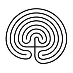 Crete Greek Traditional Symbol Line Art Sticker