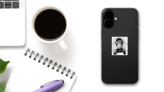 Criminal Monkey Mug Shot Sticker on a Phone (New) example
