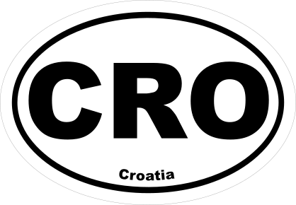 Croatia Cro Oval Sticker