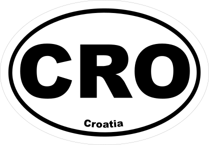 Croatia Cro Oval Sticker