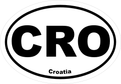 Croatia Cro Oval Sticker