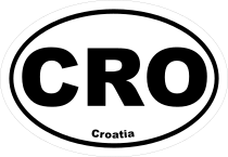 Croatia Cro Oval Sticker