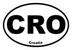 Croatia Cro Oval Sticker