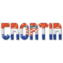 Croatia Flag Lettering Font Sticker