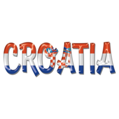 Croatia Flag Lettering Sticker