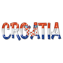 Croatia Flag Lettering Sticker