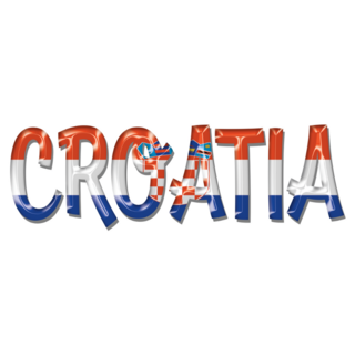Croatia Flag Lettering Sticker