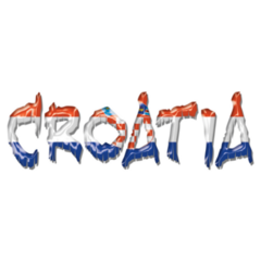 Croatia Flag Text Sticker