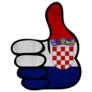 Croatia Flag Thumbs Up Sticker