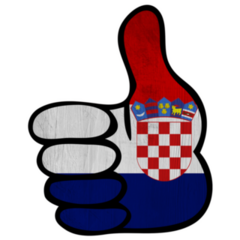 Croatia Flag Thumbs Up Sticker