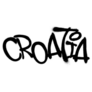 Croatia Font Graffiti Sticker