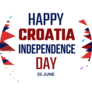 Croatia Happy Independence Day Sticker