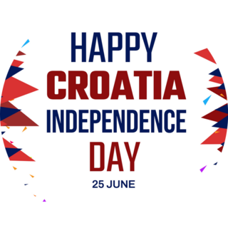 Croatia Happy Independence Day Sticker