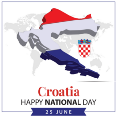 Croatia Happy National Day Sticker
