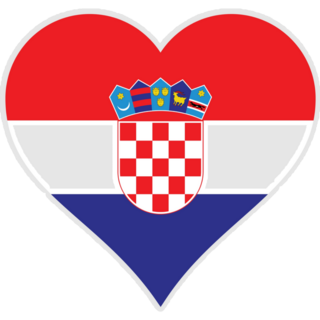 Croatia Heart Flag Sticker