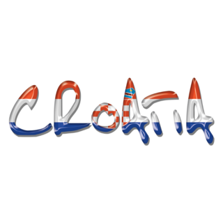 Croatia Lettering Sticker