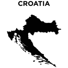 Croatia Map Icon Sticker
