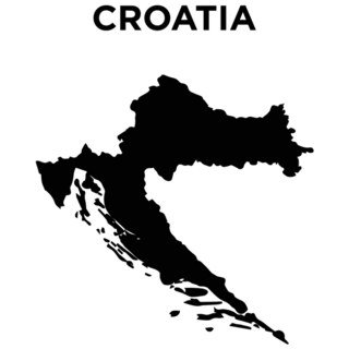Croatia Map Icon Sticker