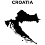 Croatia Map Icon Sticker