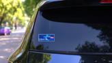 Croatia National Day Banner Sticker on a Rear Car Window (New) example